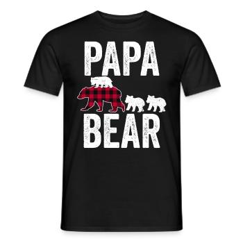 Papa Bear - Men's T-Shirt - black - Front - AI Model Male 178 light (178cm)