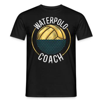 Water Polo Coach Vintage Water - Männer T-Shirt - Schwarz - Vorne - AI Model Male 178 light (178cm)