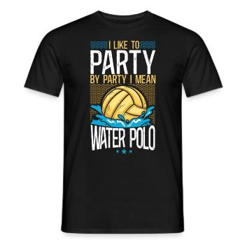 Pallanuoto vintage Mi piace fare festa - T-shirt uomo - nero - Fronte - AI Model Male 178 light (178cm)
