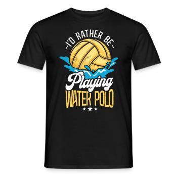 Water Polo Vintage I'd Rather Be - Männer T-Shirt - Schwarz - Vorne - AI Model Male 178 light (178cm)