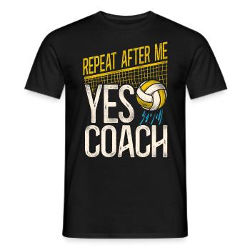 Water Polo Coach Vintage Repeat - Men's T-Shirt - black - Front - AI Model Male 178 light (178cm)