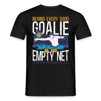 Water Polo Goalie Behind Every - Men's T-Shirt - black - Front - AI Model Male 178 light (178cm)