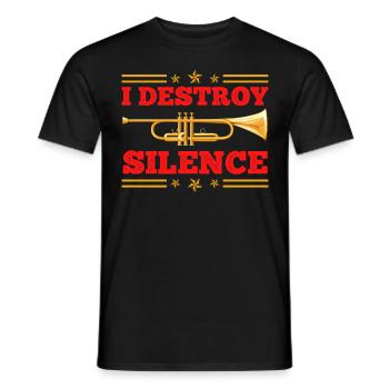 Tromboniste Musicien Je détruis le calme avec le trombone - T-shirt homme - noir - Devant - AI Model Male 178 light (178cm)