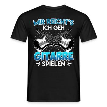 Mir reichts ich spiele jetzt Gitarre - Männer T-Shirt - Schwarz - Vorne - AI Model Male 178 light (178cm)