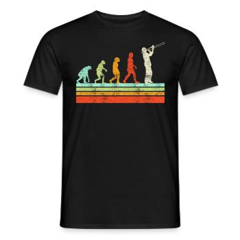 Musiker Posaunist die Evolution Posaune - Männer T-Shirt - Schwarz - Vorne - AI Model Male 178 light (178cm)
