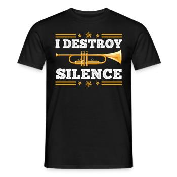 Tromboniste Musicien Je détruis le calme avec le trombone - T-shirt homme - noir - Devant - AI Model Male 178 light (178cm)