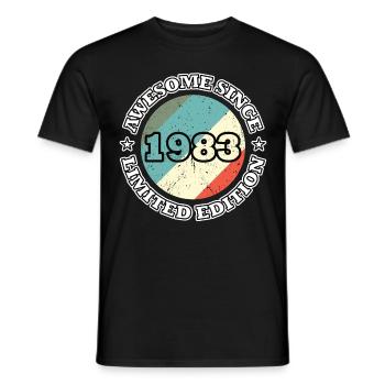40th Anniversary Awesome Since 1983 Limited Edition - T-shirt homme - noir - Devant - AI Model Male 178 light (178cm)