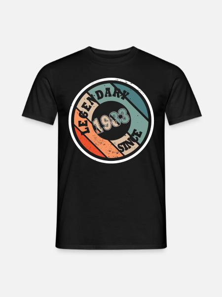 40. Geburtstag Jahrgang 1983 Legendary Since 1983 - Männer T-Shirt - Schwarz
