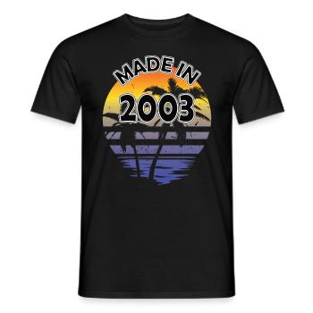 20. Geburtstag Jahrgang 2003 Made in 2003 - Männer T-Shirt - Schwarz - Vorne - AI Model Male 178 light (178cm)