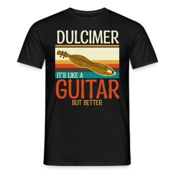 Dulcimer Instrument - Men's T-Shirt - black - Front - AI Model Male 178 light (178cm)