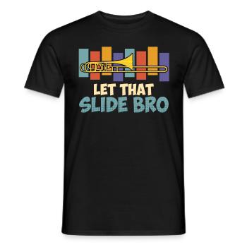Tromboniste Professeur de musique Laissez-le glisser Trombone - T-shirt homme - noir - Devant - AI Model Male 178 light (178cm)