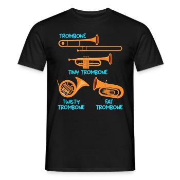 Kleine Posaune Kurvige Posaune Dicke Posaune - Männer T-Shirt - Schwarz - Vorne - AI Model Male 178 light (178cm)
