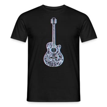 Musiker Gitarrist Mein Instrument ist die Gitarre - Männer T-Shirt - Schwarz - Vorne - AI Model Male 178 light (178cm)