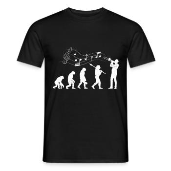 Evolution Posaune ich spiele Posaune - Männer T-Shirt - Schwarz - Vorne - AI Model Male 178 light (178cm)