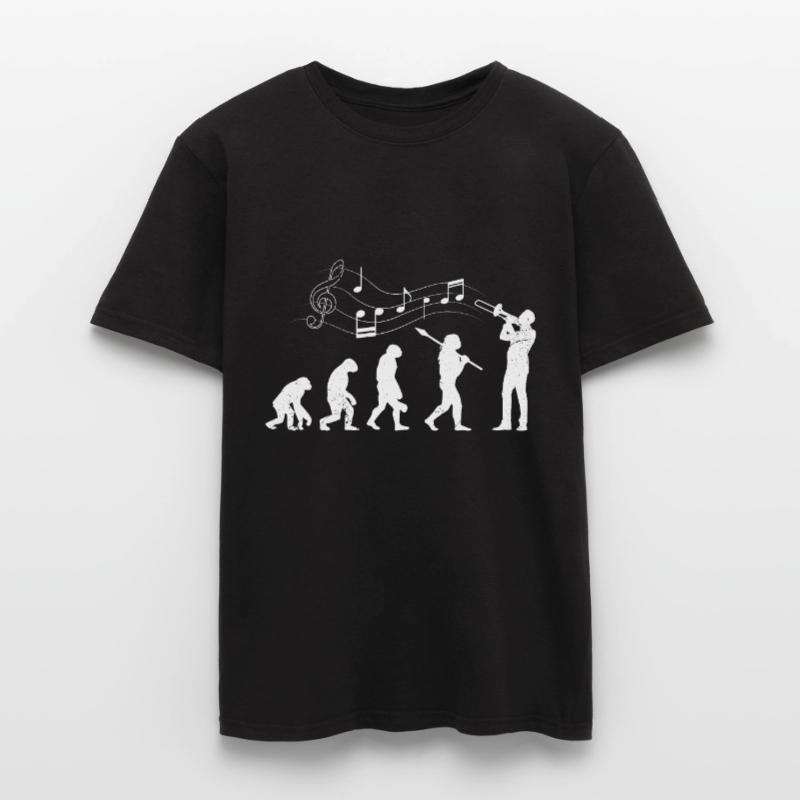 Evolution Posaune ich spiele Posaune Männer T-Shirt