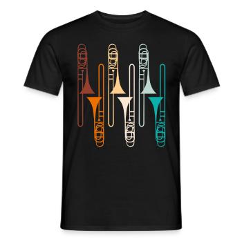 Musicien tromboniste Professeur de musique Je joue du trombone - T-shirt homme - noir - Devant - AI Model Male 178 light (178cm)