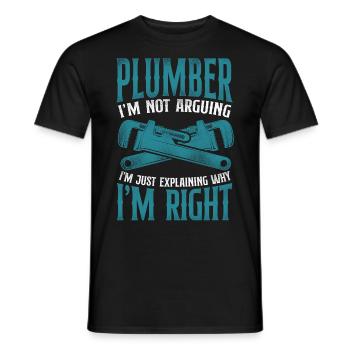 Plumbing Plumber Vintage Plumber - Männer T-Shirt - Schwarz - Vorne - AI Model Male 178 light (178cm)