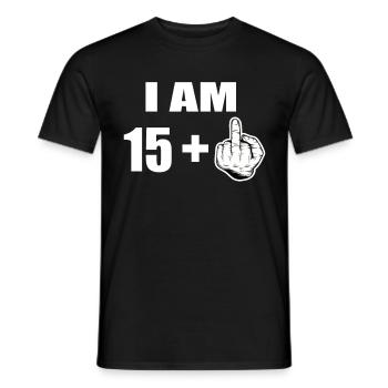 16e anniversaire - T-shirt homme - noir - Devant - AI Model Male 178 light (178cm)