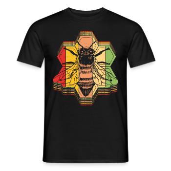Beekeeping Retro Honey Beekeeping Beekeeper - Men's T-Shirt - black - Front - AI Model Male 178 light (178cm)