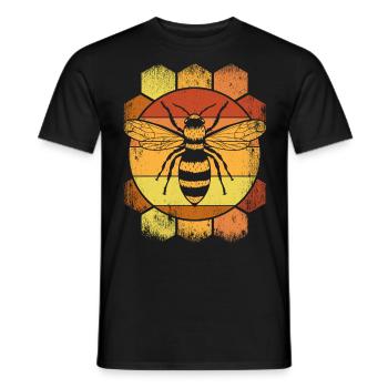 Beekeeping Retro Honey Beekeeping Beekeeper - Men's T-Shirt - black - Front - AI Model Male 178 light (178cm)