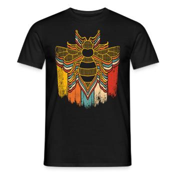 Imkerei Biene Retro Honig Bienenzucht Imker - Männer T-Shirt - Schwarz - Vorne - AI Model Male 178 light (178cm)