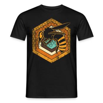 Beekeeping Retro Honey Beekeeping Beekeeper - Men's T-Shirt - black - Front - AI Model Male 178 light (178cm)