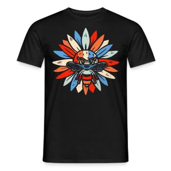 Beekeeping Bee Retro Honey Beekeeping Beekeeper - Men's T-Shirt - black - Front - AI Model Male 178 light (178cm)