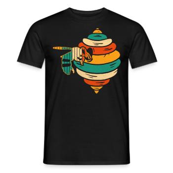Imkerei Biene Retro Honig Bienenzucht Imker - Männer T-Shirt - Schwarz - Vorne - AI Model Male 178 light (178cm)