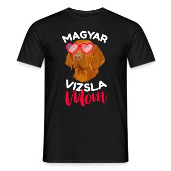 Magyar Vizsla mom Ungarischer Vorstehhund - Männer T-Shirt - Schwarz - Vorne - AI Model Male 178 light (178cm)
