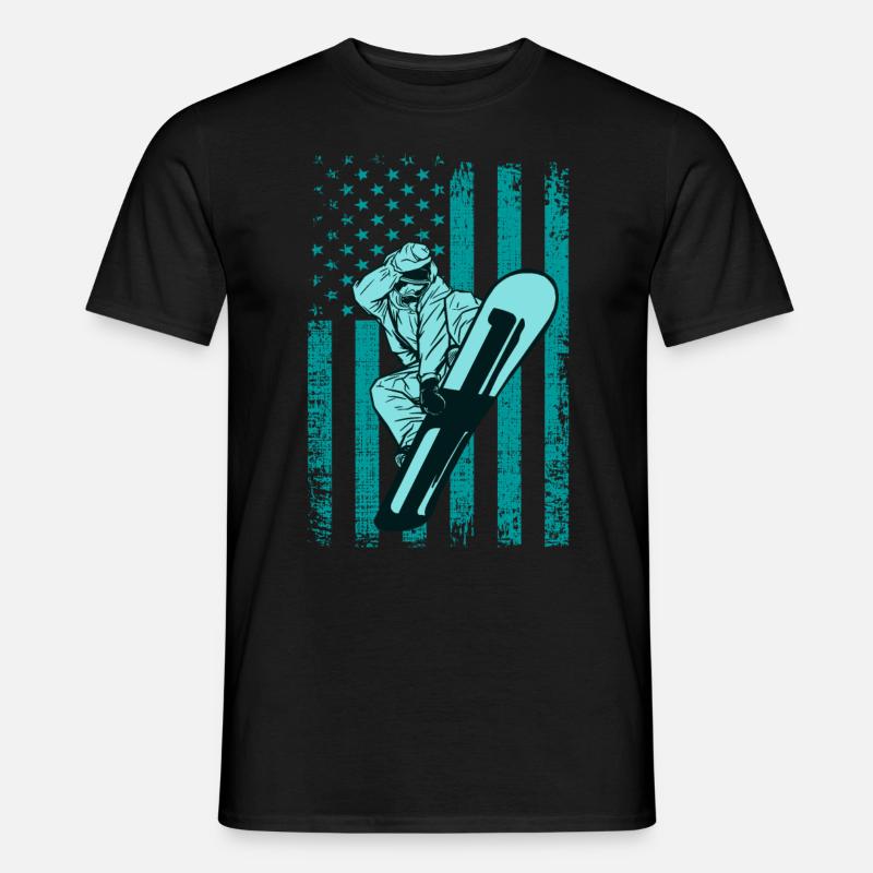 snowbaord - Männer T-Shirt - Schwarz