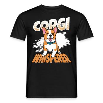 Corgi Hund Corgis Welsh-Corgi Welpe Süßer-Corgi Ha - Männer T-Shirt - Schwarz - Vorne - AI Model Male 178 light (178cm)