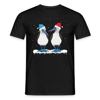 Noël à pieds bleus - T-shirt homme - noir - Devant - AI Model Male 178 light (178cm)