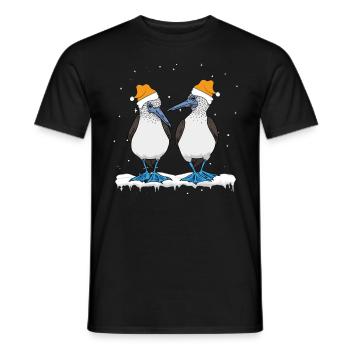 Noël à pieds bleus - T-shirt homme - noir - Devant - AI Model Male 178 light (178cm)