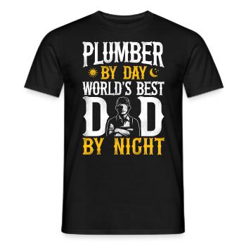 Plumbing Plumber Dad Vintage - Men's T-Shirt - black - Front - AI Model Male 178 light (178cm)
