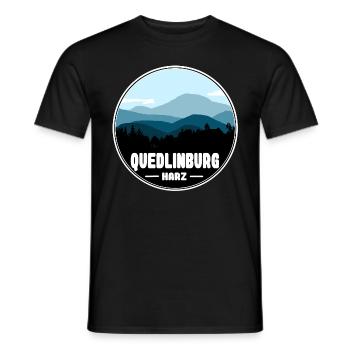 Quedlinburg Harz - Männer T-Shirt - Schwarz - Vorne - AI Model Male 178 light (178cm)