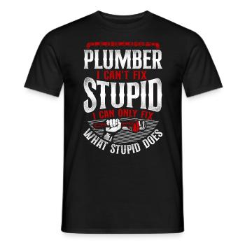 Plumbing Plumber Vintage Plumber I - Männer T-Shirt - Schwarz - Vorne - AI Model Male 178 light (178cm)