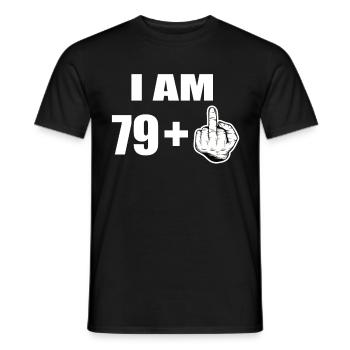 80th birthday - Men's T-Shirt - black - Front - AI Model Male 178 light (178cm)