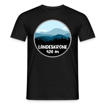 Landeskrone Sachsen Görlitz - Männer T-Shirt - Schwarz - Vorne - AI Model Male 178 light (178cm)