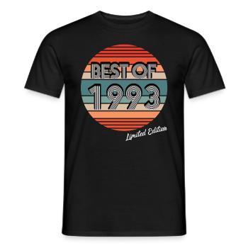 30e anniversaire né en 1993 Best of 1993 - T-shirt homme - noir - Devant - AI Model Male 178 light (178cm)