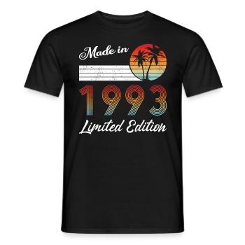 30e anniversaire Made in 1993 édition limitée - T-shirt homme - noir - Devant - AI Model Male 178 light (178cm)