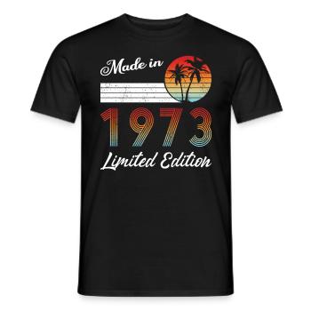 50e anniversaire Made in 1973 Edition Limitée - T-shirt homme - noir - Devant - AI Model Male 178 light (178cm)