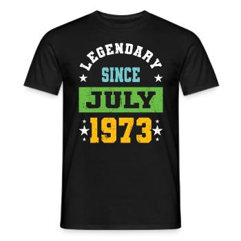 50e anniversaire de Legendary Since July né en 1973 - T-shirt homme - noir - Devant - AI Model Male 178 light (178cm)