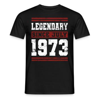 50e anniversaire de Legendary Since July né en 1973 - T-shirt homme - noir - Devant - AI Model Male 178 light (178cm)