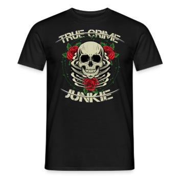 True Crime Junkie - Männer T-Shirt - Schwarz - Vorne - AI Model Male 178 light (178cm)