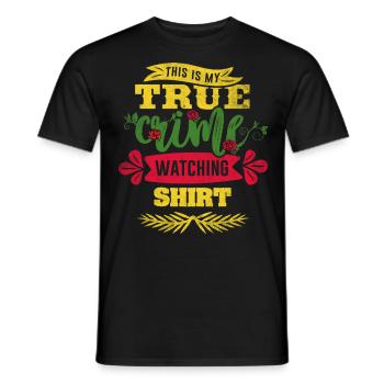 Véritable accro du crime - T-shirt homme - noir - Devant - AI Model Male 178 light (178cm)