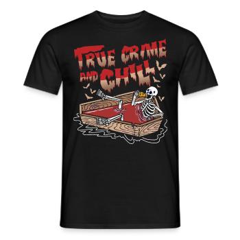 True Crime and Chill - T-shirt homme - noir - Devant - AI Model Male 178 light (178cm)