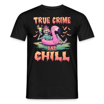 True Crime and Chill - T-shirt homme - noir - Devant - AI Model Male 178 light (178cm)