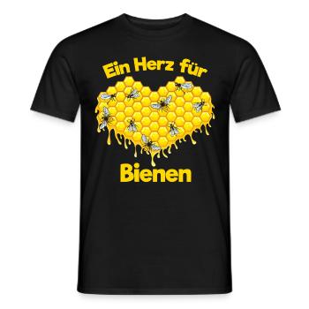 Ein Herz Für Bienen Imker Honig - Männer T-Shirt - Schwarz - Vorne - AI Model Male 178 light (178cm)