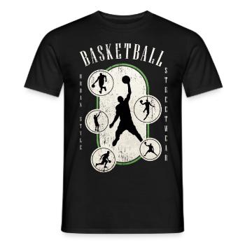 Basketteur Basketteur Vintage Rétro - T-shirt homme - noir - Devant - AI Model Male 178 light (178cm)