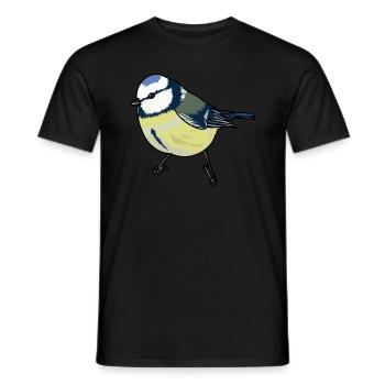 Blue Tit Bird Of The Year Blue Tit - Men's T-Shirt - black - Front - AI Model Male 178 light (178cm)